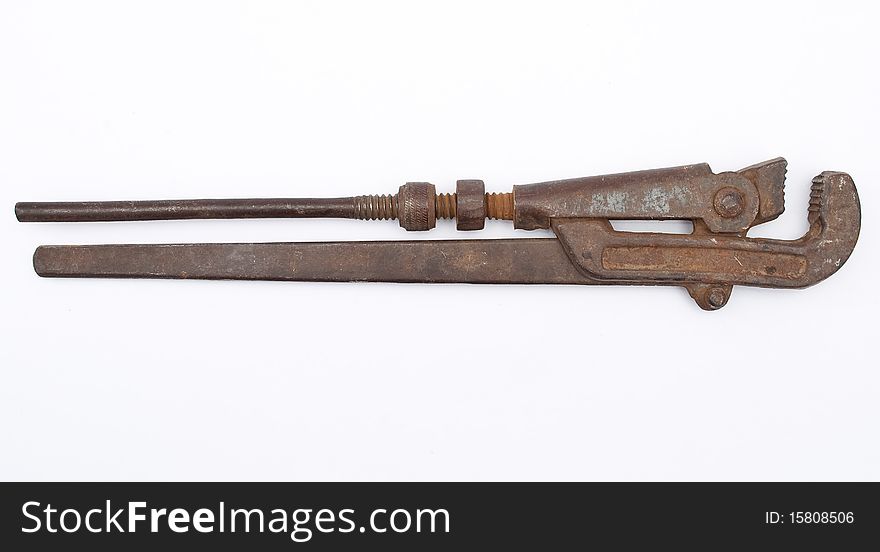 Rusty metal screw-wrench