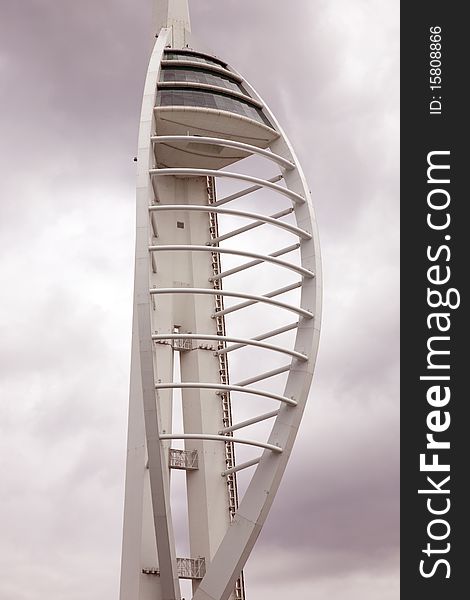 Spinnaker Tower in Portsmouth in Sepia Black and White