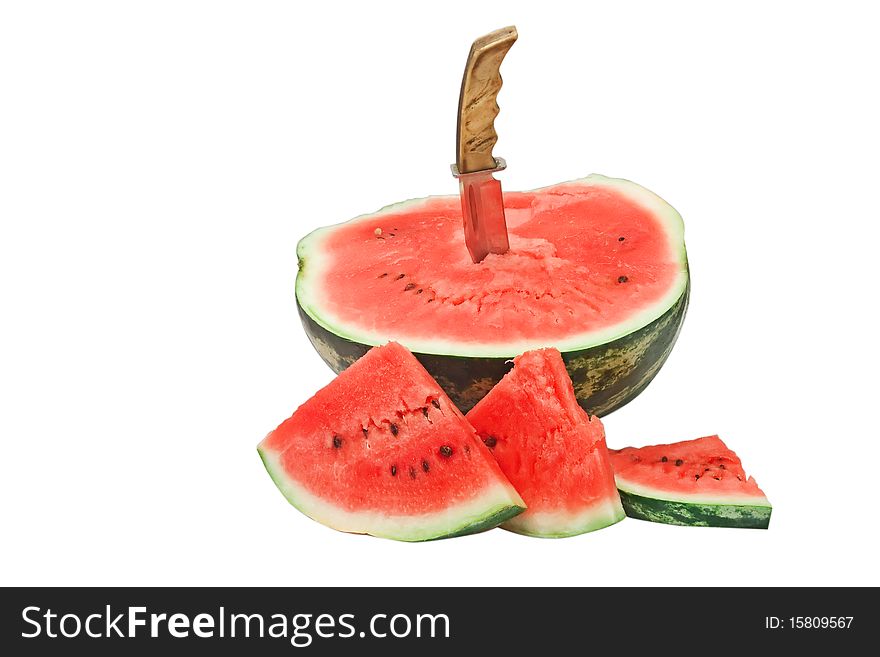 Fresh Watermelon Isolated On White Background