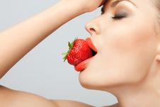 Red-ripe Temptation. Royalty Free Stock Photography Red-ripe Temptation. Royalty Free Stock Photography