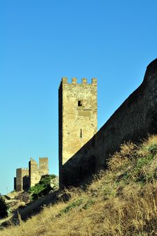Tower Of The Genoese Fortress Royalty Free Stock Image Tower Of The Genoese Fortress Royalty Free Stock Image