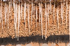 Icicles On A Roof Stock Photography Icicles On A Roof Stock Photography