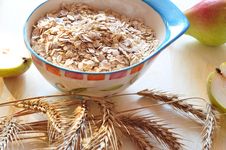 Groats Of Oat-flakes Stock Image Groats Of Oat-flakes Stock Image