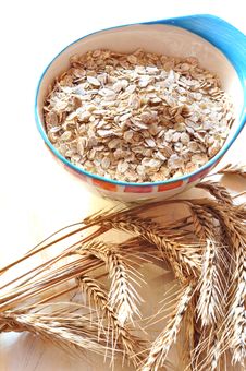 Groats Of Oat-flakes Stock Photography Groats Of Oat-flakes Stock Photography