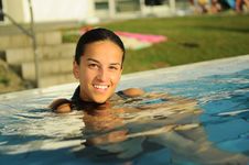 At The Pool Royalty Free Stock Photography At The Pool Royalty Free Stock Photography