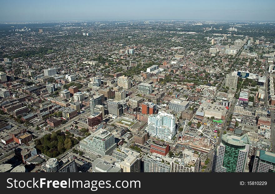 Toronto cityscape, photo taken from CN tower