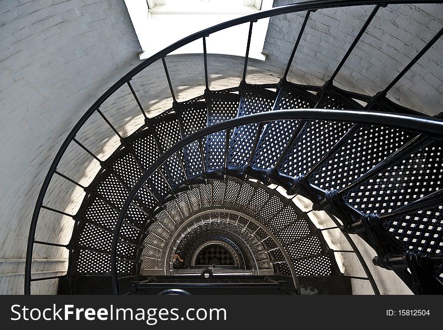 Beautiful iros stairs in lighthouse from Sankt Augustine in Florida