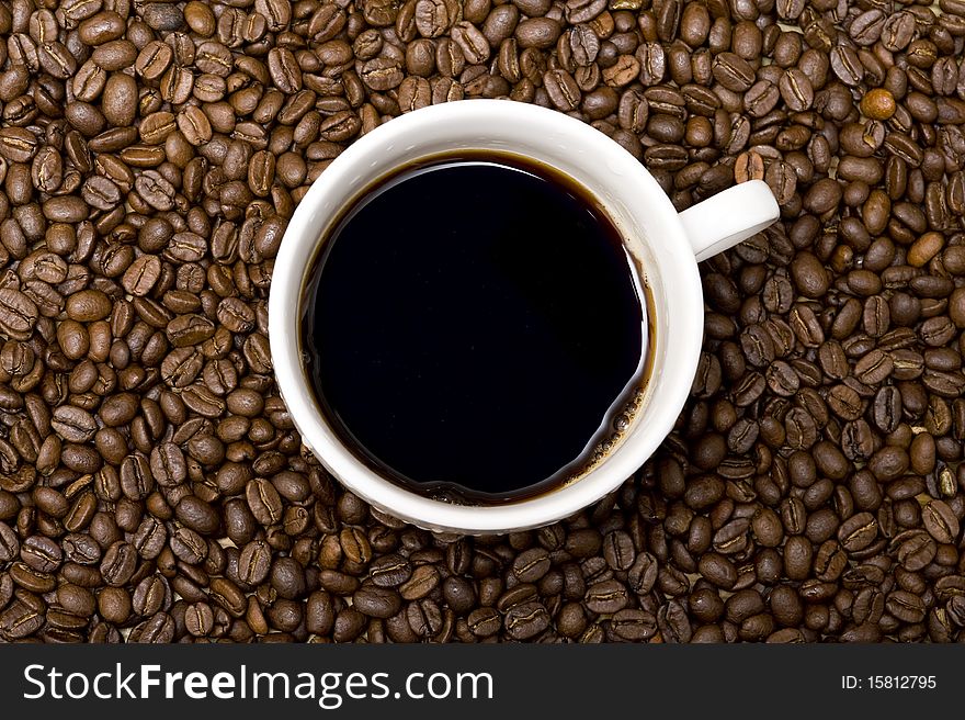 Brown Background with coffee bean