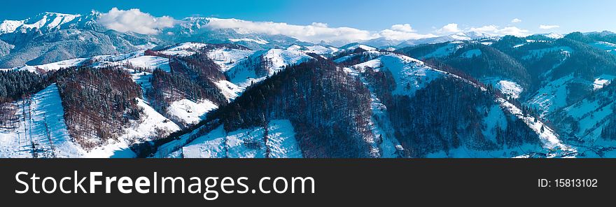 Bucegi Mountains Large Panorama