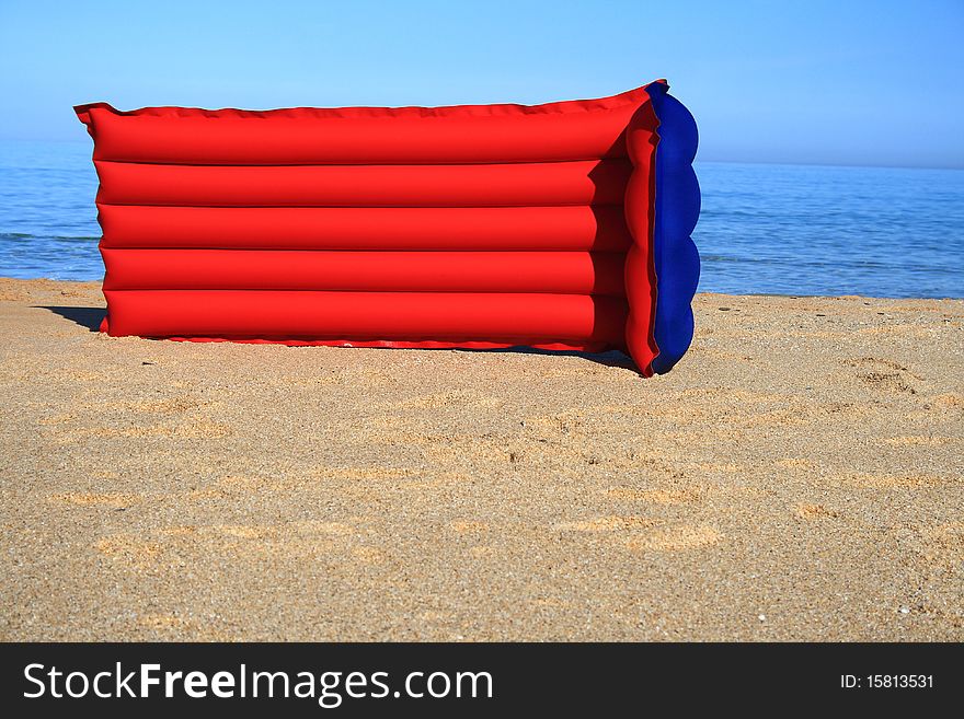 Air deb alone on the Sardinia beach. Air deb alone on the Sardinia beach