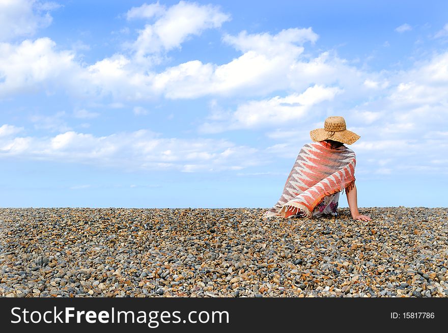 Young woman on the beach