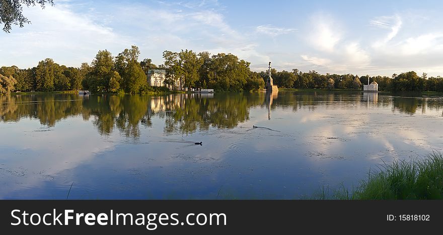 Water panorama in park of S-Petersburg. Water panorama in park of S-Petersburg