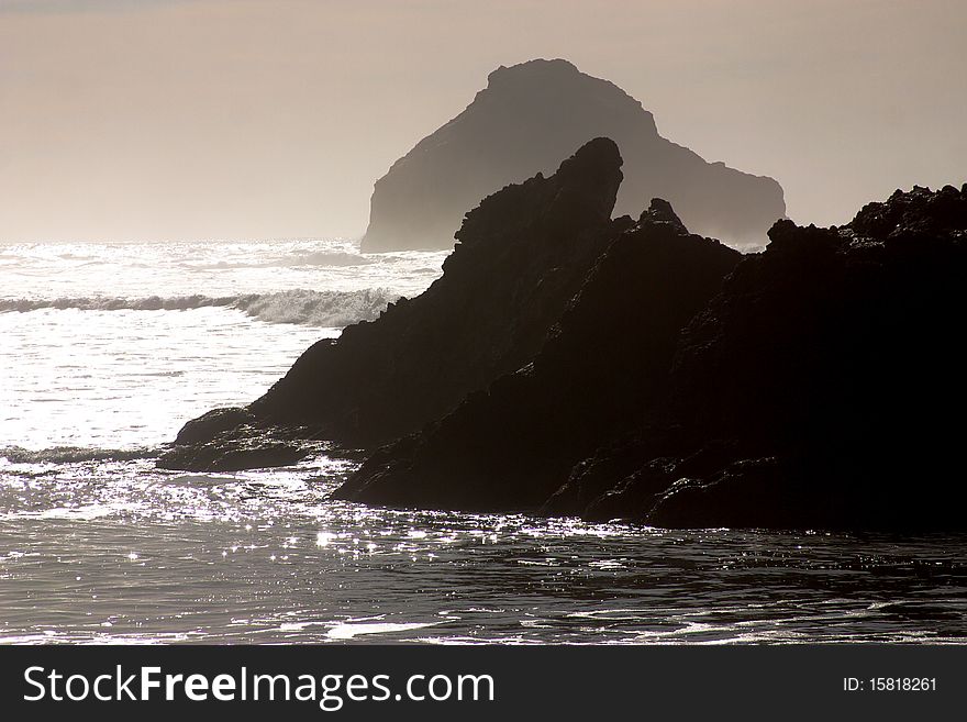 Coast in the region of Oregon in United States