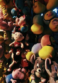 Closeup Of Toys At A Home Shop In Wuhan City Stock Image