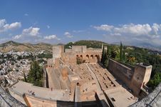 Alhambra Panoramic View Royalty Free Stock Image