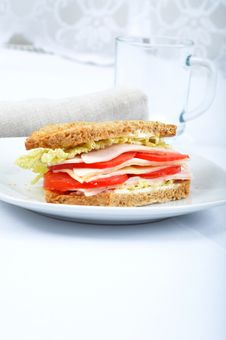 Fresh And Delicious Classic Club Sandwich Royalty Free Stock Photo Fresh And Delicious Classic Club Sandwich Royalty Free Stock Photo