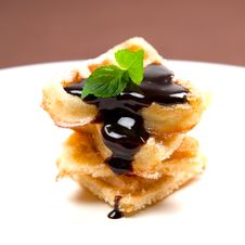 Waffle With Chocolate Royalty Free Stock Images Waffle With Chocolate Royalty Free Stock Images