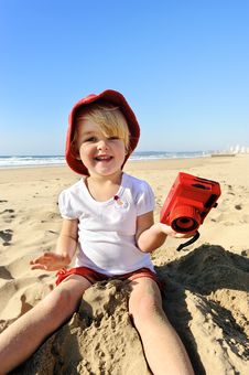 Child Photographer Royalty Free Stock Image Child Photographer Royalty Free Stock Image