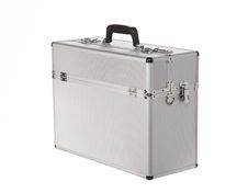 Aluminum Suitcase In Pilot-style Stock Photos Aluminum Suitcase In Pilot-style Stock Photos