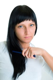 Girl With Blue Eyes Royalty Free Stock Photography