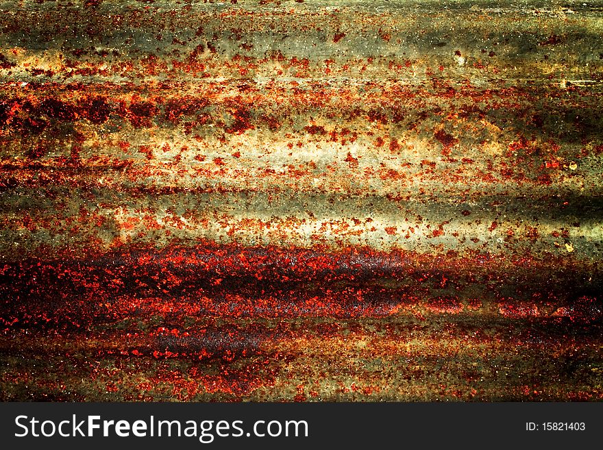 A rusty corrugated iron metal fence Zinc wall