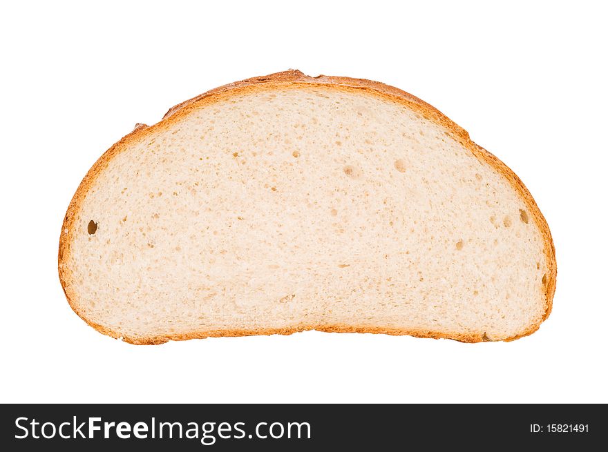 Sliced wheat bread. Isolated on white background