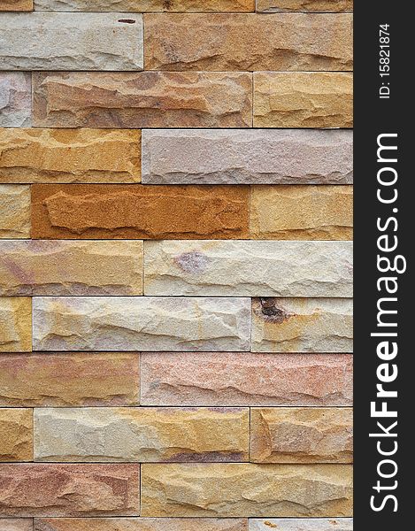Close up of sandstone wall background.