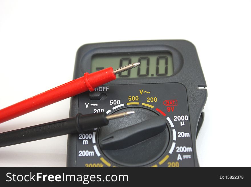 Object on black - electrical measurement - Digital multimeter