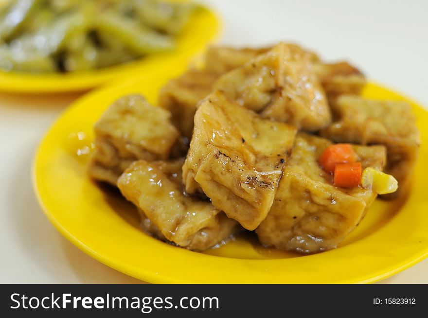 Chinese bean curd delicacy. Suitable for food and beverage, healthy eating and lifestyle, and diet and nutrition.