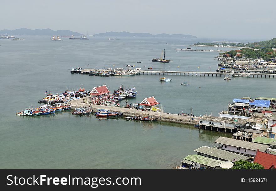 Harbor in the Sichang island. Harbor in the Sichang island