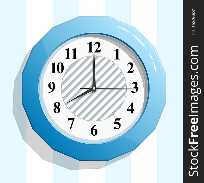 Abstract glossy clock icon. Vector illustration. EPS8. Abstract glossy clock icon. Vector illustration. EPS8