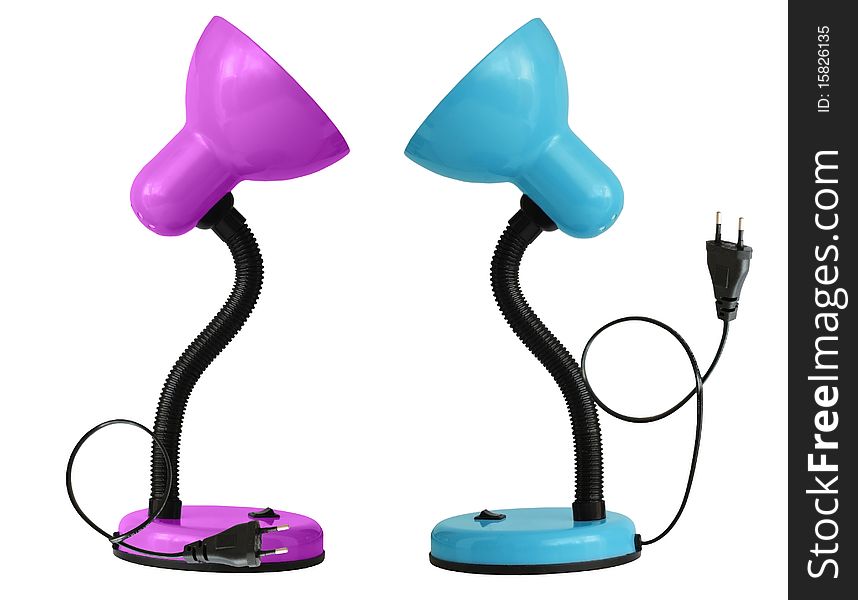 Pink And Blue Desk-lamps