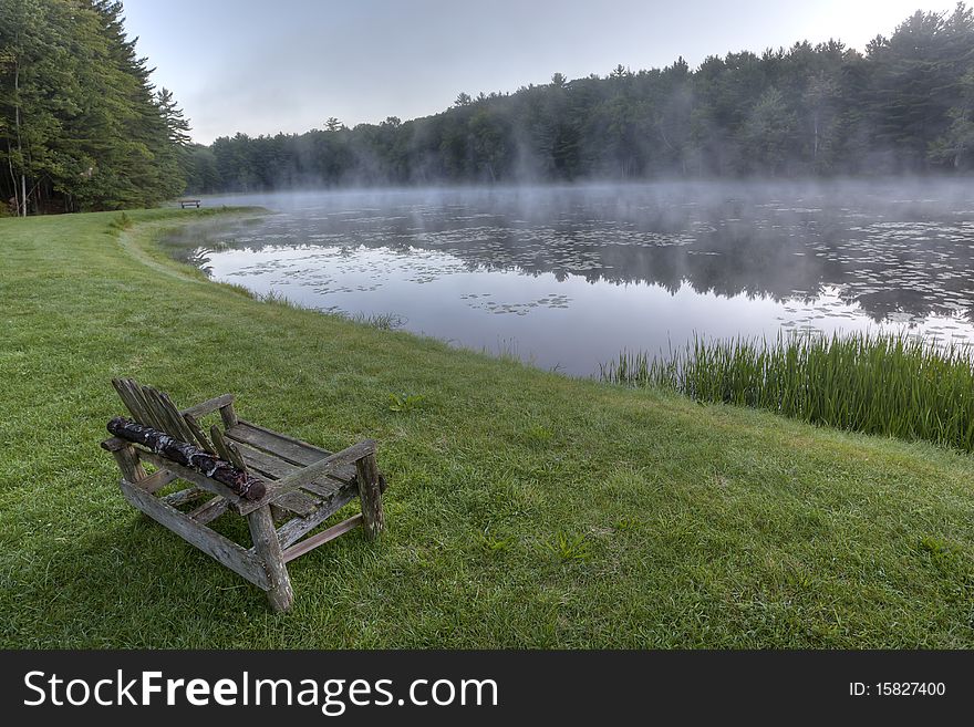 Silver Lake at dawn in upstate New York City