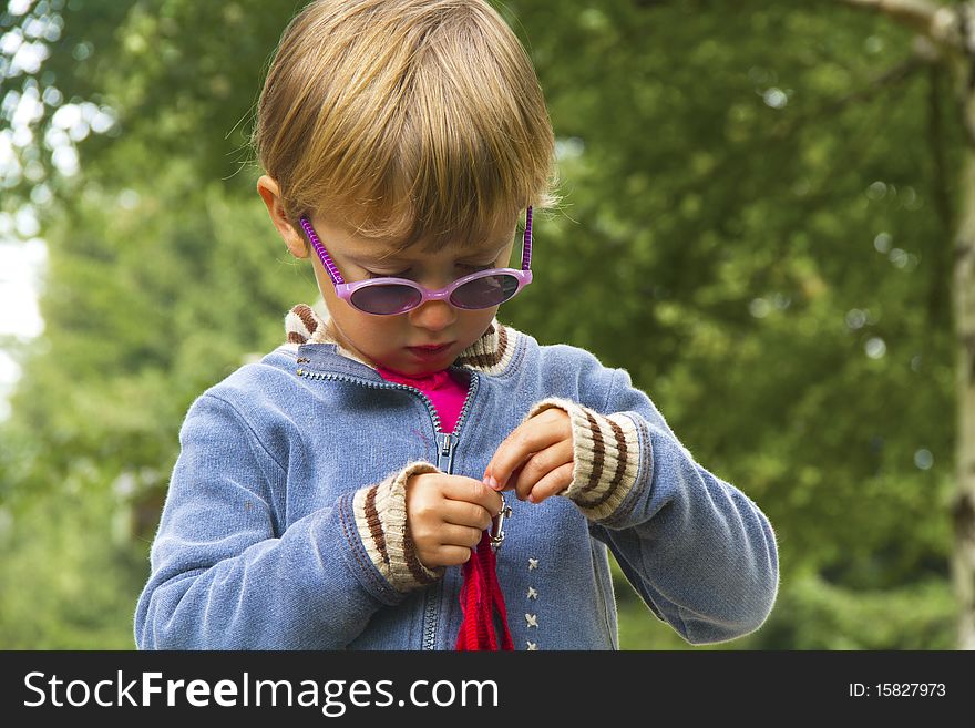 Ortrait of little girl with glasses. Ortrait of little girl with glasses