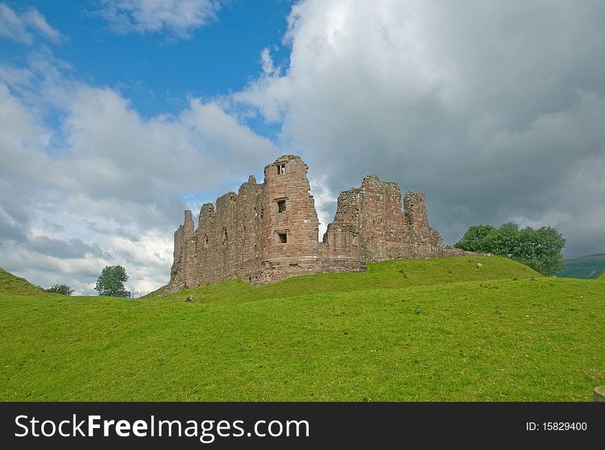 The castle at brough in cumbria in england. The castle at brough in cumbria in england