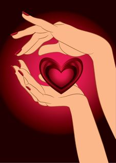 Heart In Hands Royalty Free Stock Photography