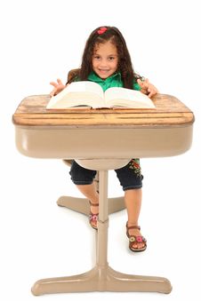 Free Girl In Desk Stock Images - 15833054