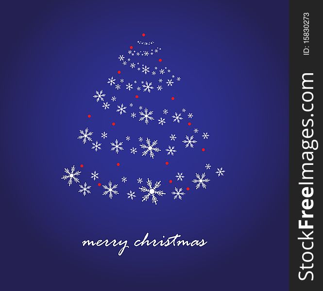 Background With Christmas Tree And Lights