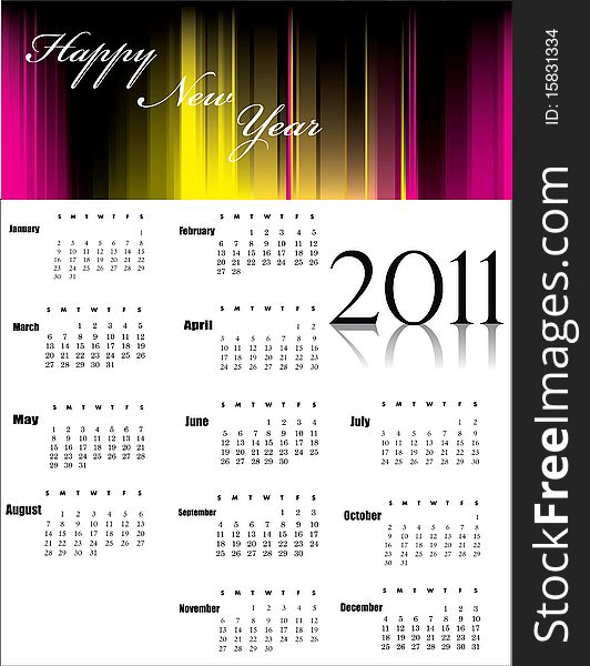 Abstract creative Calendar for Vector illustration design. Abstract creative Calendar for Vector illustration design