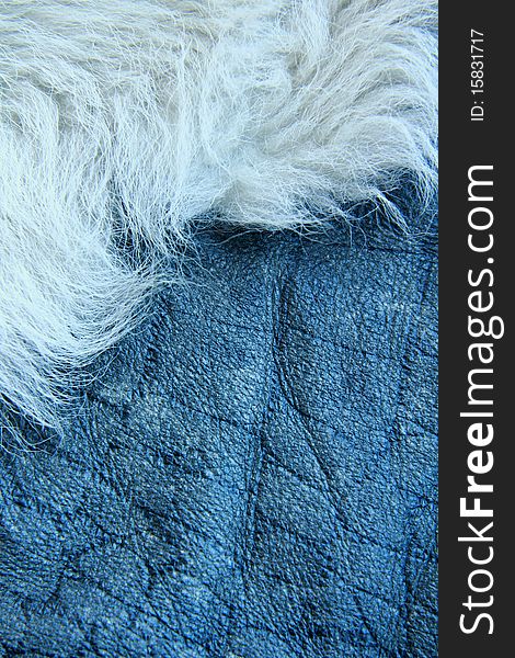 Fur and leather is suitable for background. Fur and leather is suitable for background