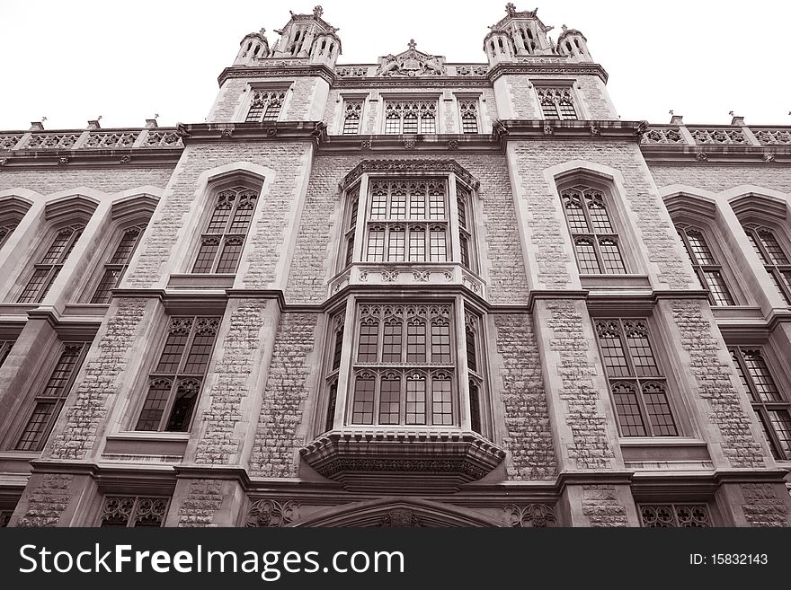 Main facade of King's College, London