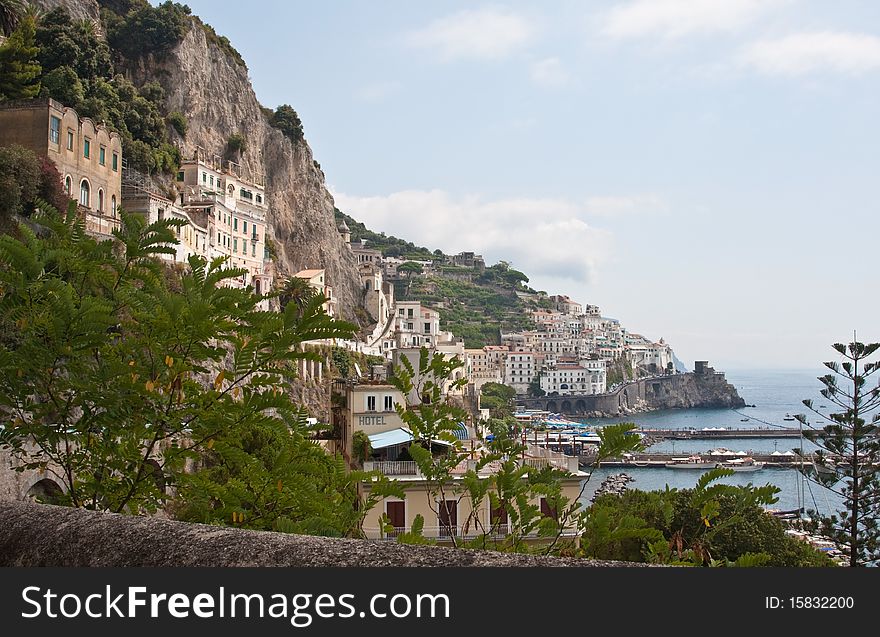 The town of Amalfi on Italy's Amalfi Coast