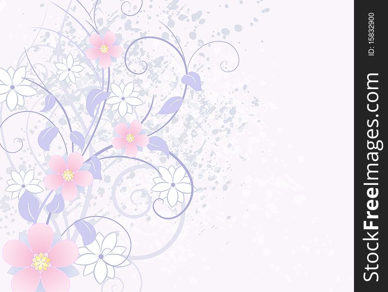 Floral background  in pastel color