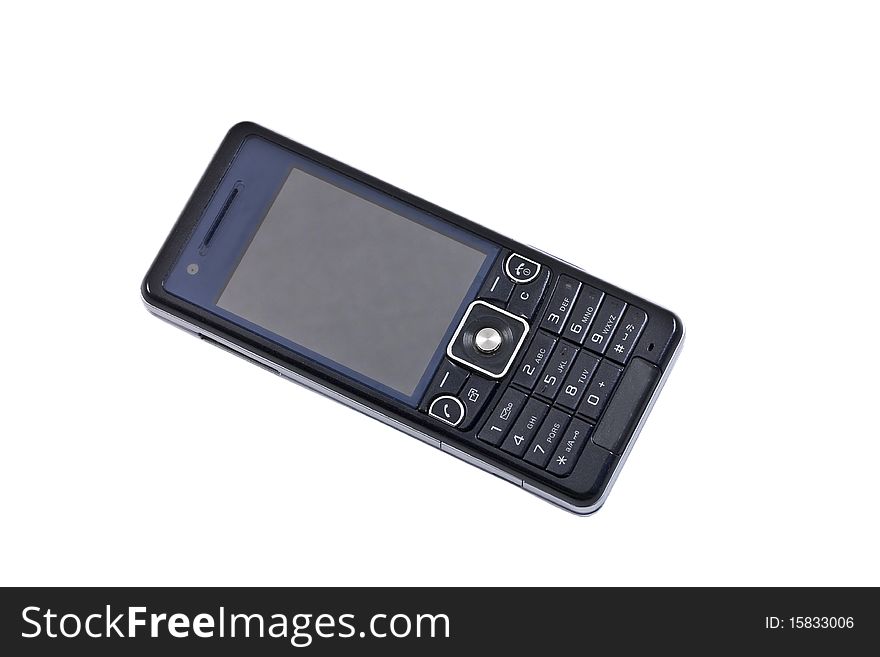 Black Cell Phone Isolated