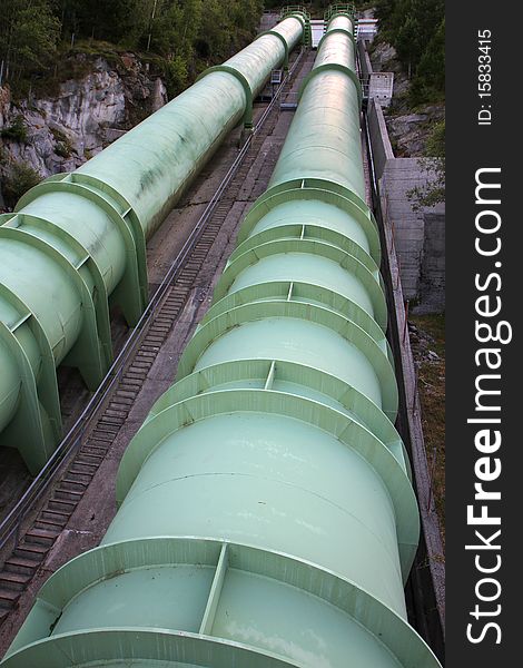 Water pipeline of the Edolo’s hydroelectric power station, Brixia province, Lombardy region, Italy