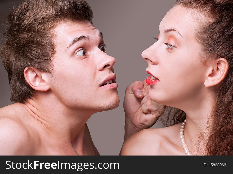 Conflict between man and woman. Couple of young caucasian men and women. Conflict between man and woman. Couple of young caucasian men and women.