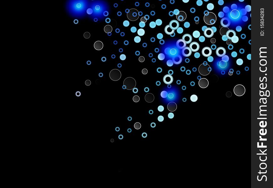 Modern background graphic with circles rings and glowing bubbles. Modern background graphic with circles rings and glowing bubbles