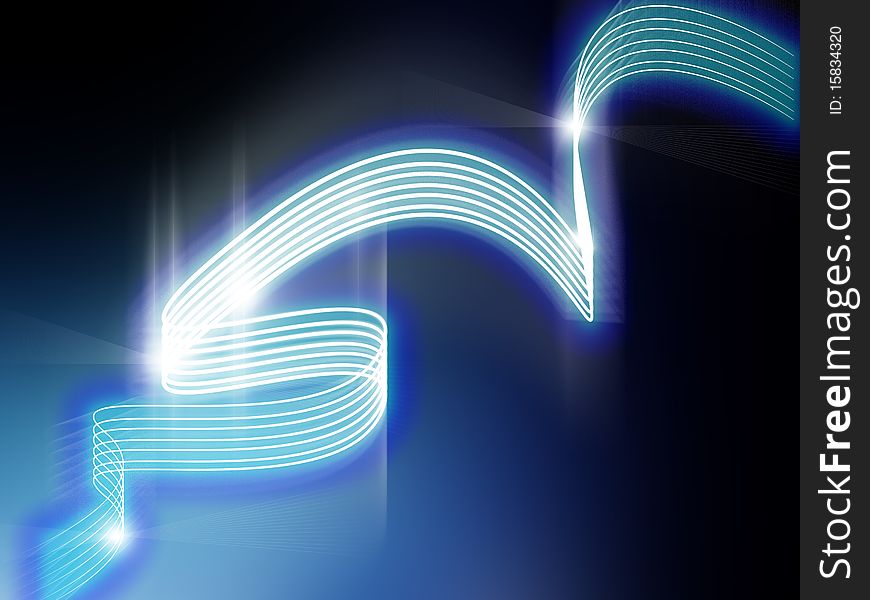 Electric lines blue background design