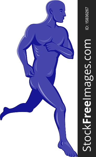 Illustration of a Purple human male running isolated on white background. Illustration of a Purple human male running isolated on white background.