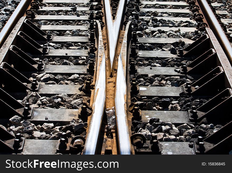 the junction of a railroad. the junction of a railroad